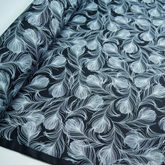 Tissu en popeline 100 % coton Rose & Hubble à motifs animaux et plumes de paon soyeuses, idéal pour la couture, le matelassage, la confection de robes et le patchwork